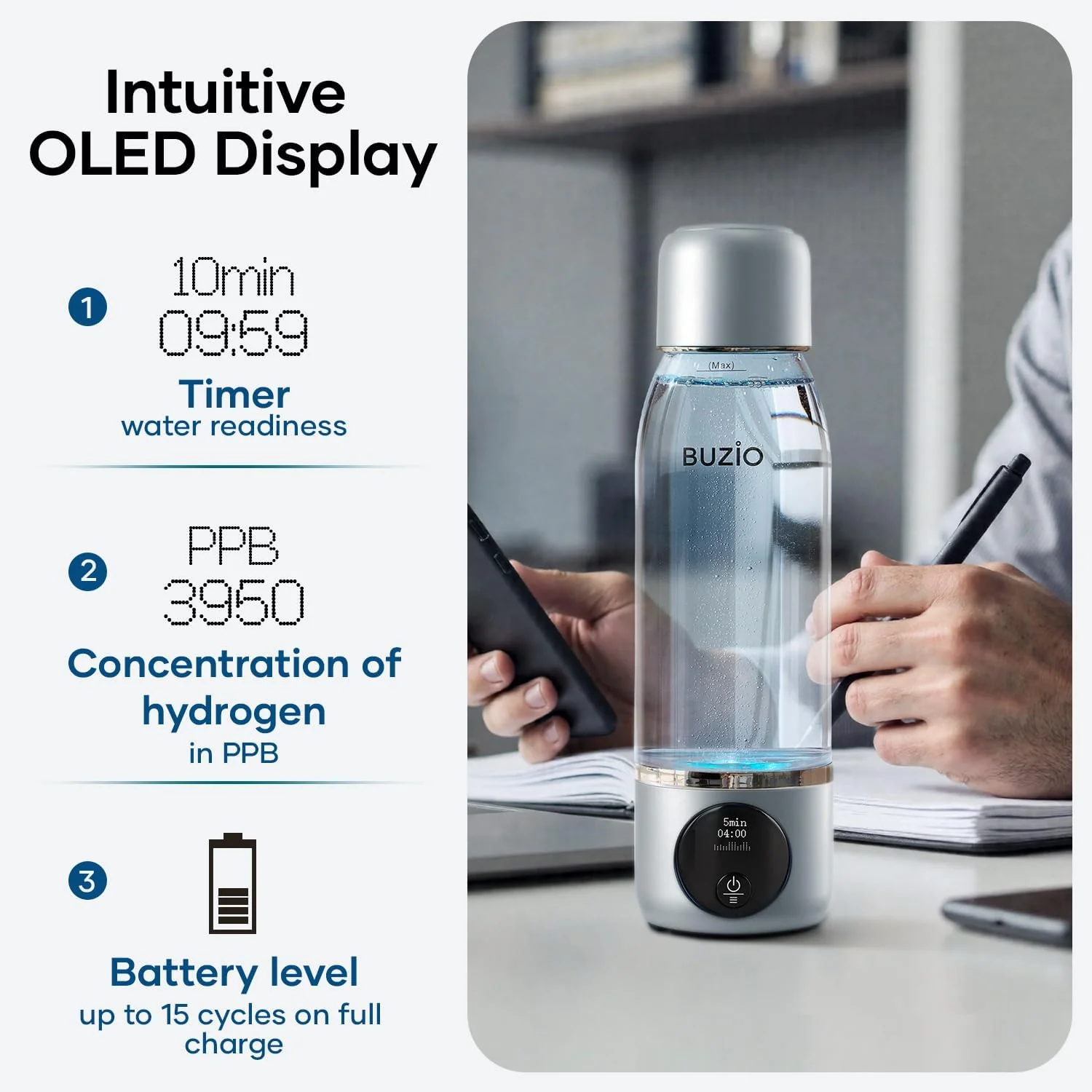 2 Pack Hydrogen Water Bottle - Image 6