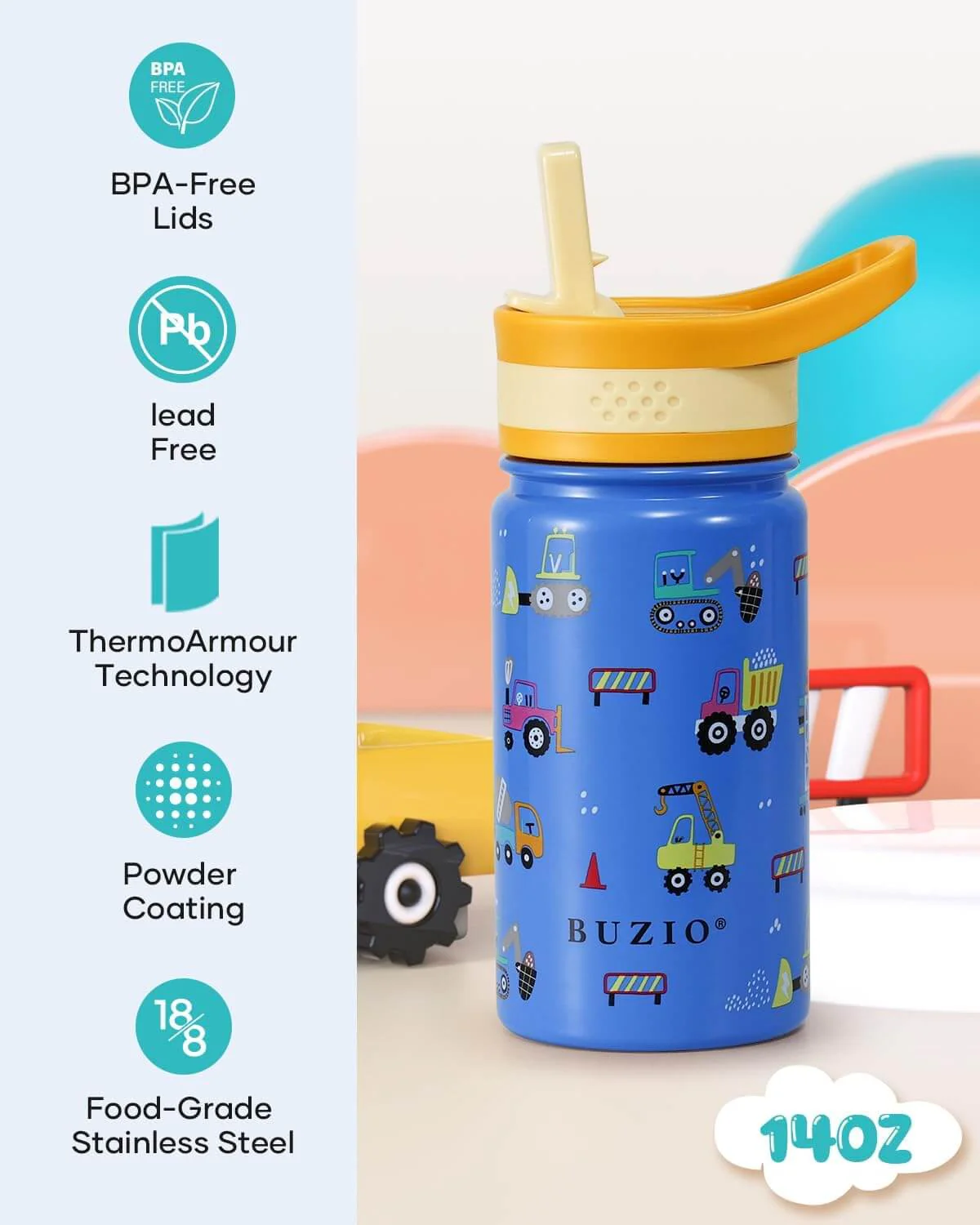 2 Pack Kids Water Bottle - Image 5