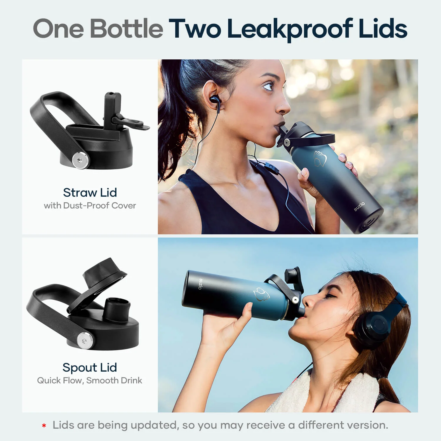 Insulated Water Bottles with 2 Lids | 24oz - 128oz - Image 30