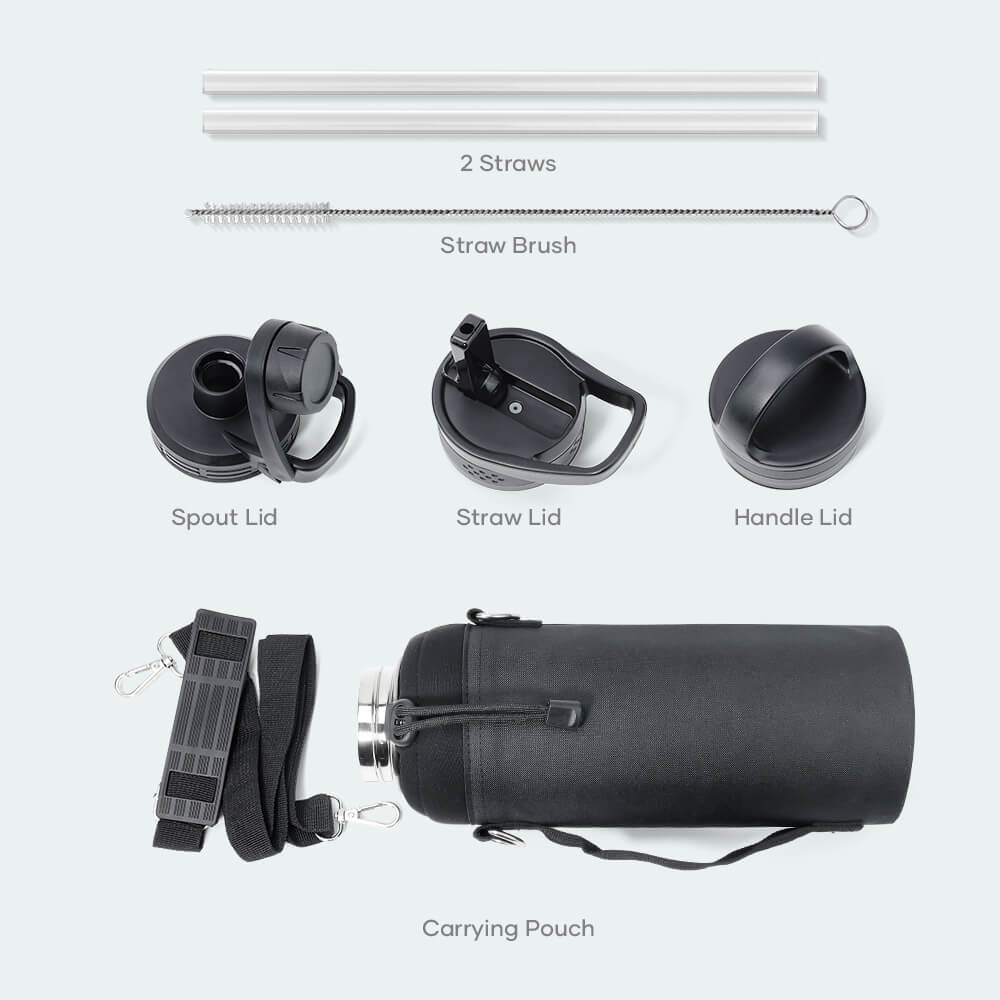 Trio Series Water Bottle with 3 Lids | 40oz - Image 4