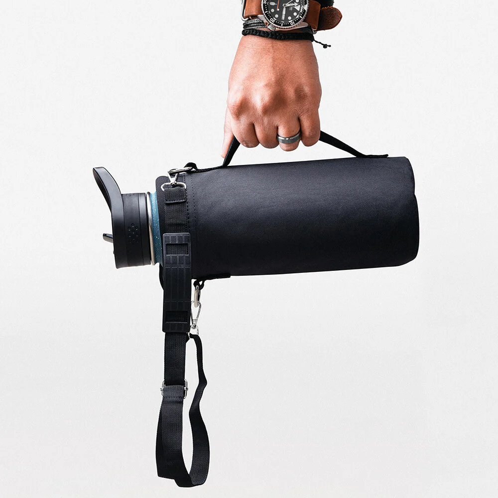 Stainless Steel Water Bottle with 3 Lids | 40oz | Starry Indigo - Image 5