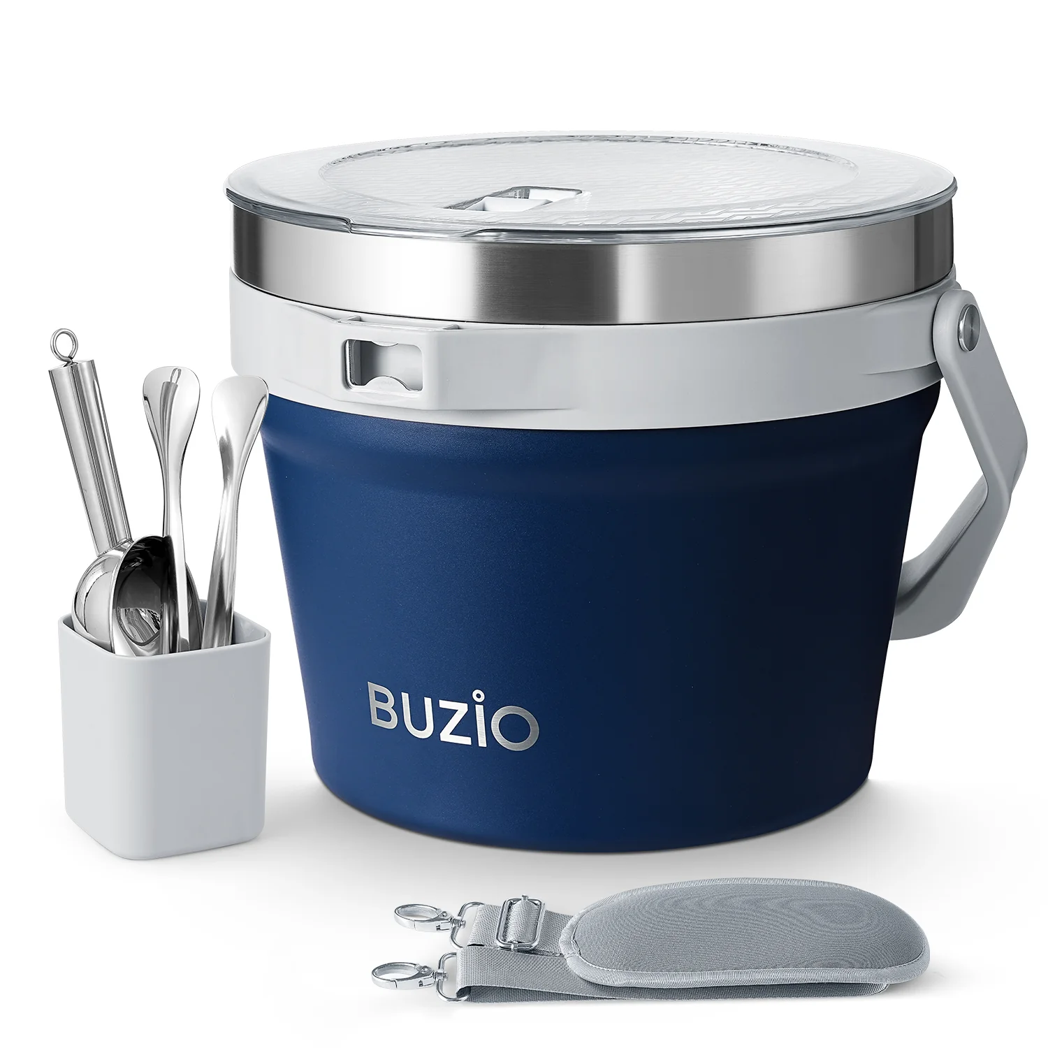 7.4 Qt/7 L Insulated Ice Bucket with Lid and Scoop & Tongs for Parties - Image 16