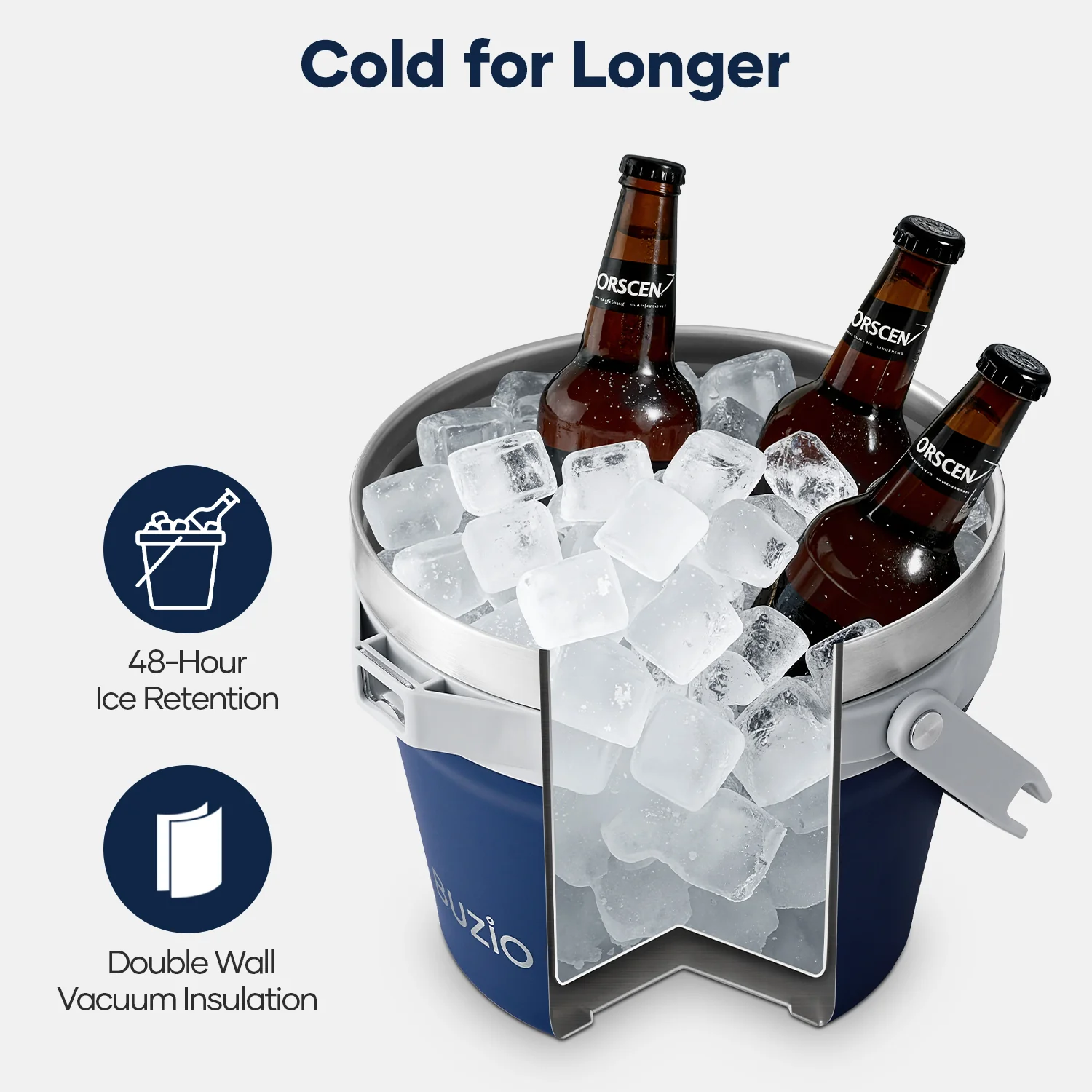 7.4 Qt/7 L Insulated Ice Bucket with Lid and Scoop & Tongs for Parties - Image 19
