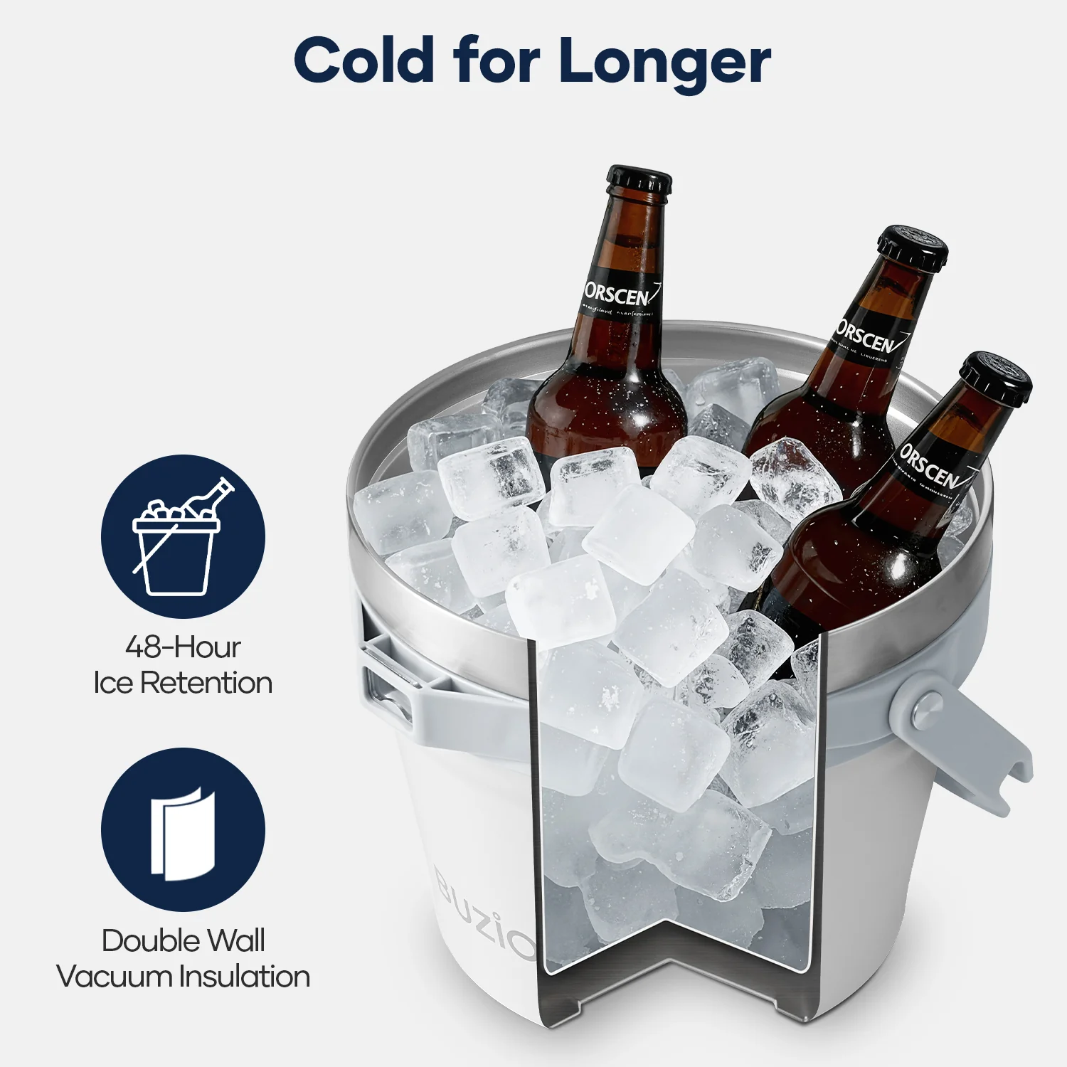 7.4 Qt/7 L Insulated Ice Bucket with Lid and Scoop & Tongs for Parties - Image 26