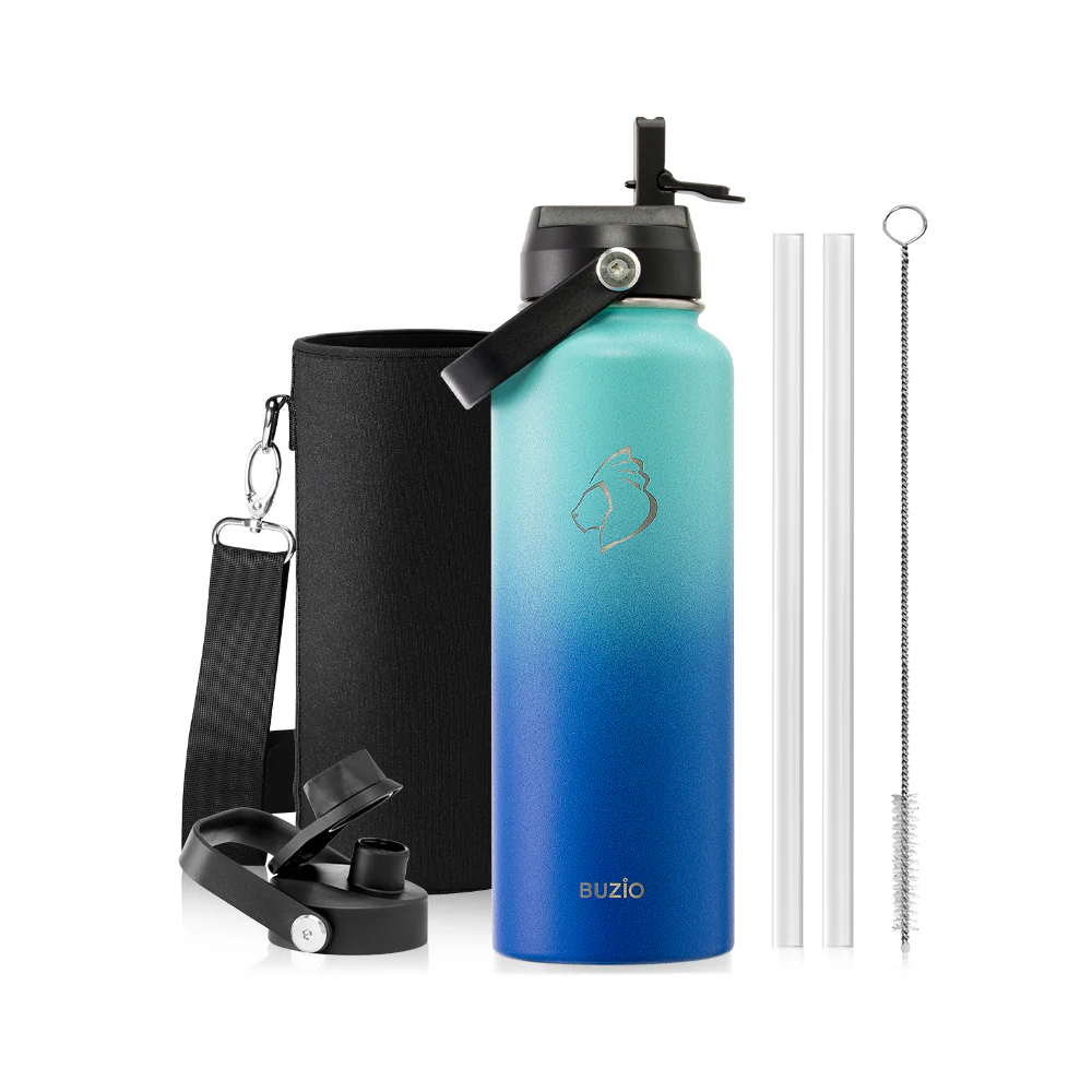 Insulated Water Bottles with 2 Lids | 24oz - 128oz - Image 12