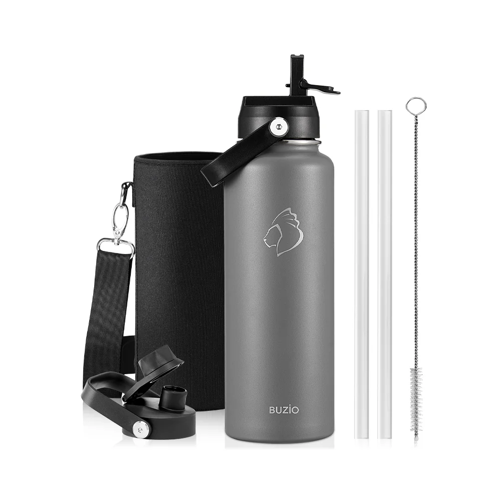 Insulated Water Bottles with 2 Lids | 40oz - Image 26