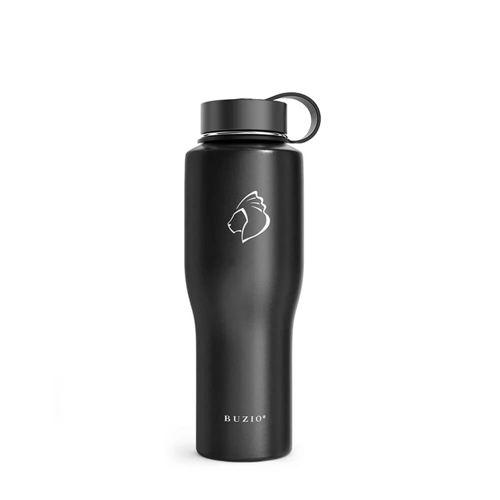 Insulated Water Bottle Fits in Car Cup Holder | 32oz | Black - Image 3