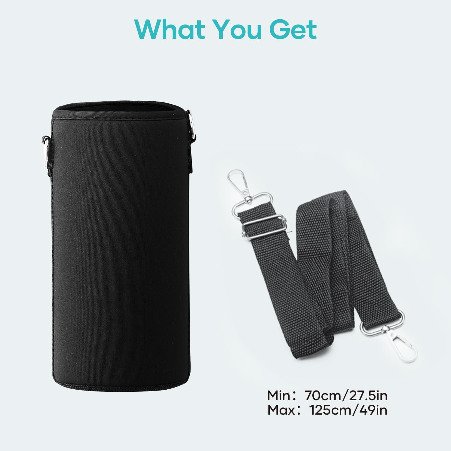BUZIO Water Bottle Holder Carrying Pouch for 32oz/40oz/64oz/87oz/128oz Bottles - Image 5