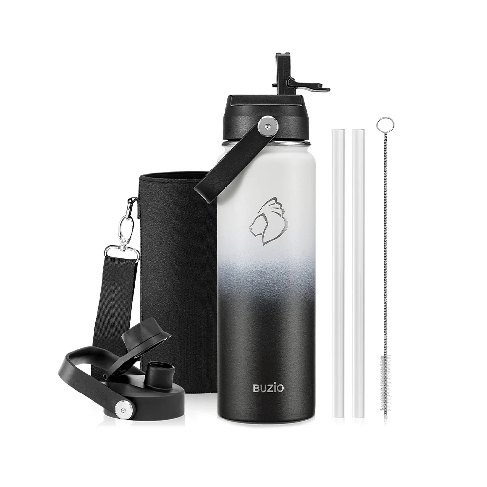 Insulated Water Bottles with 2 Lids | 24oz - 128oz - Image 48