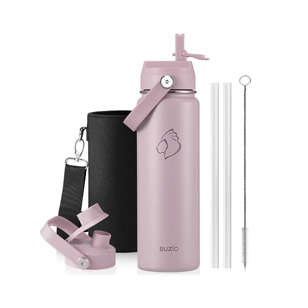Insulated Water Bottles with 2 Lids | 24oz - 128oz - Image 36