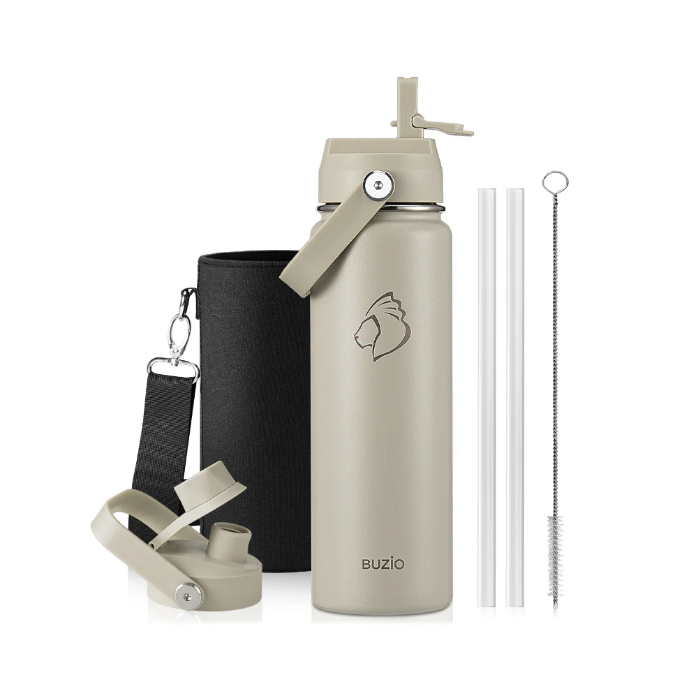 Insulated Water Bottles with 2 Lids | 24oz - 128oz - Image 46