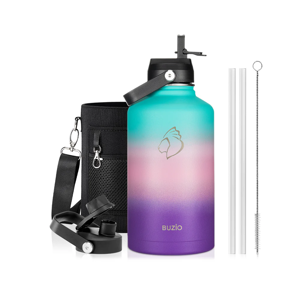 Insulated Water Bottles with 2 Lids | 24oz - 128oz - Image 77