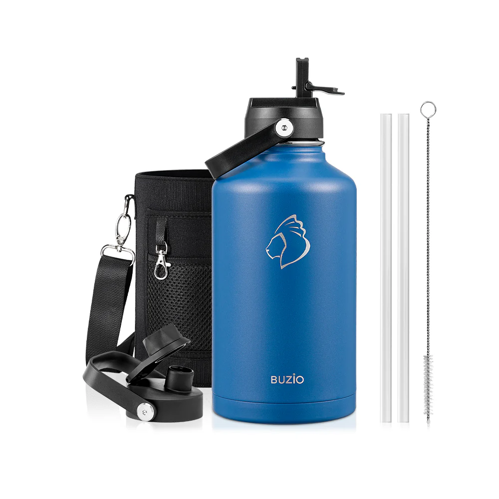 Insulated Water Bottles with 2 Lids | 24oz - 128oz - Image 89
