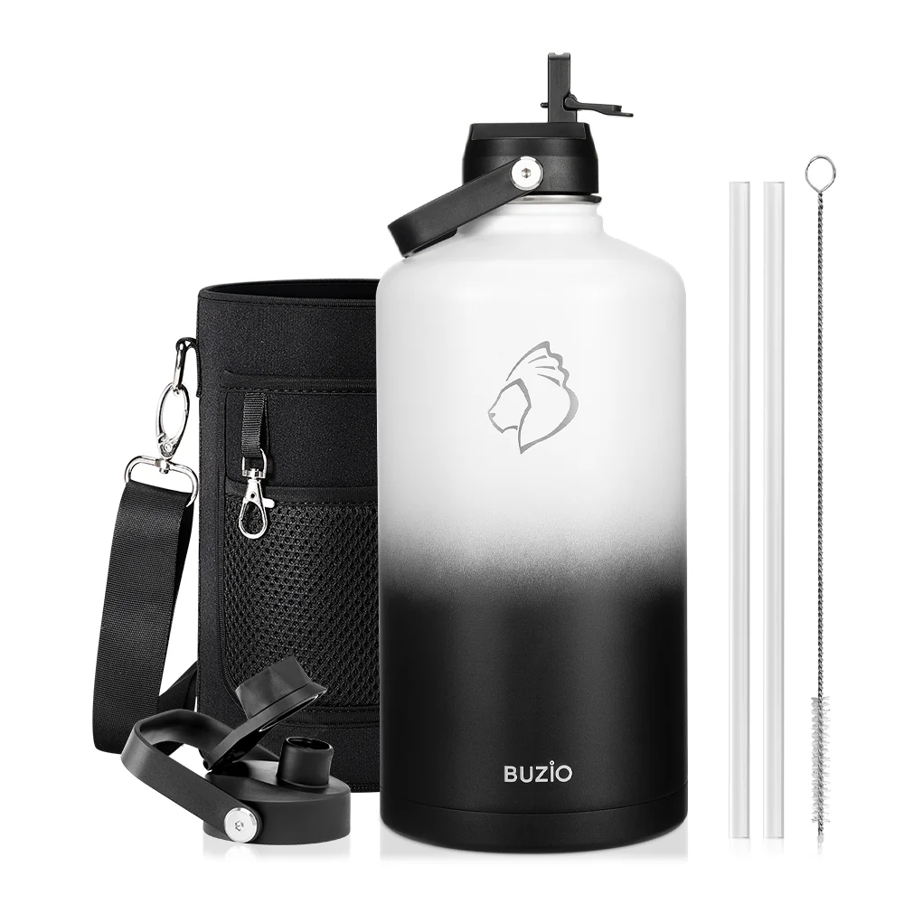 Insulated Water Bottles with 2 Lids | 24oz - 128oz - Image 114