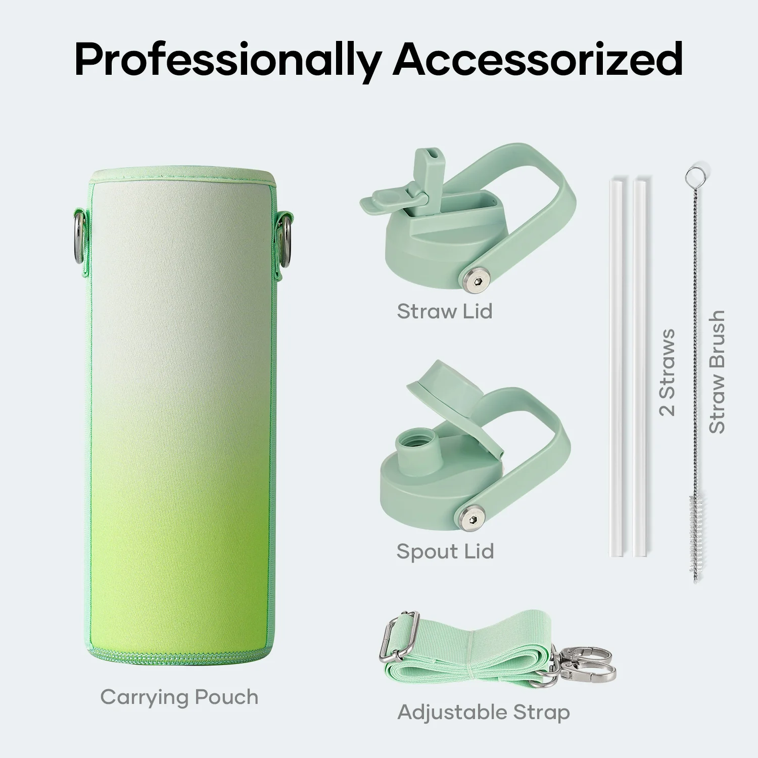 Duet Series Water Bottles with 2 Lids | 24oz - Image 23
