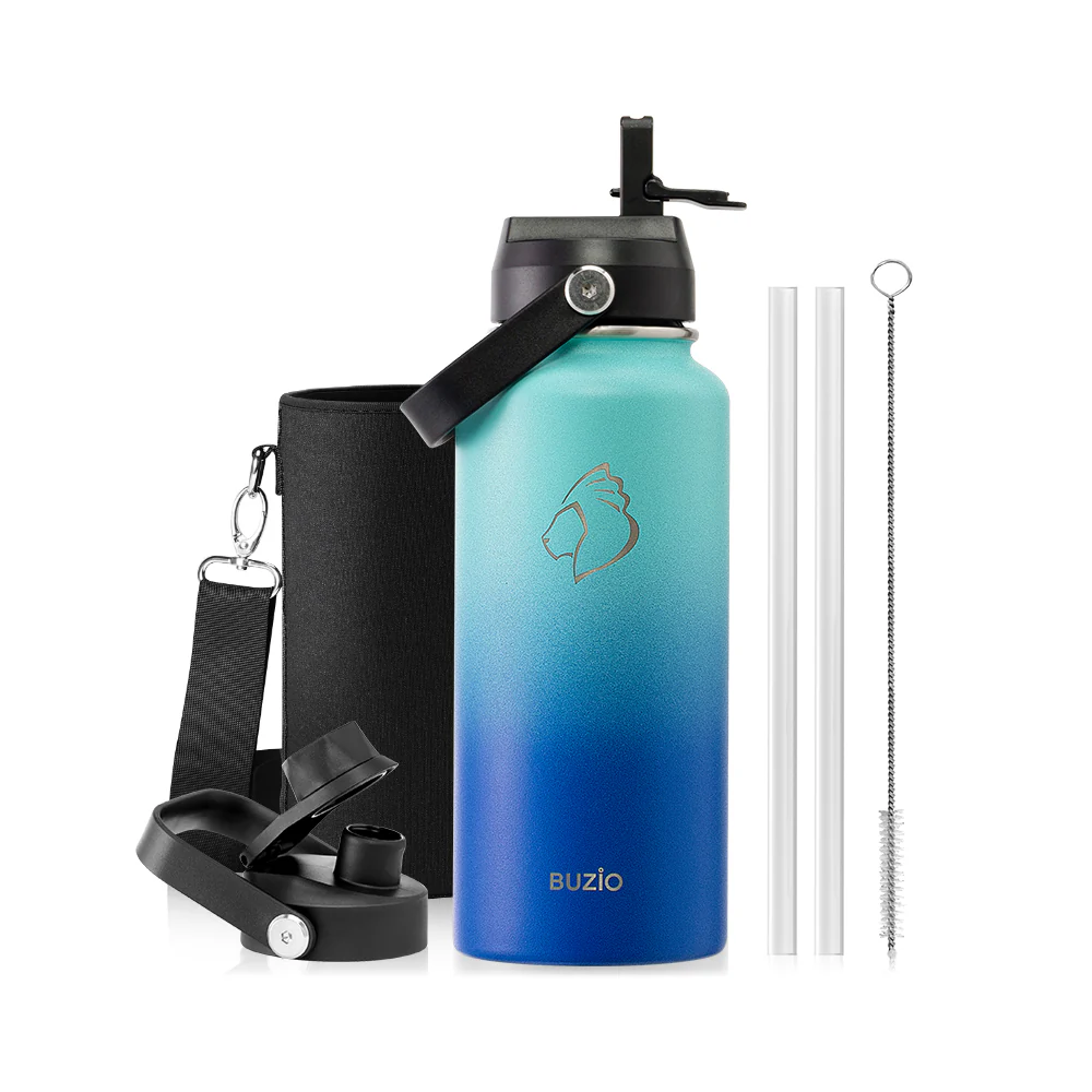 Insulated Water Bottles with 2 Lids | 24oz - 128oz - Image 59