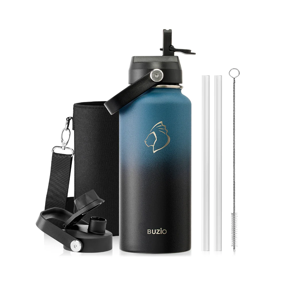 Insulated Water Bottles with 2 Lids | 24oz - 128oz - Image 49