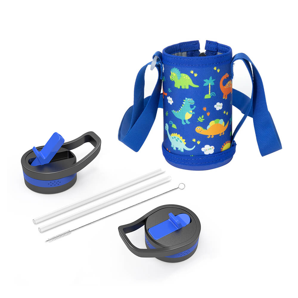 Kids Water Bottle with Carrying Pouch | 14oz - Image 3