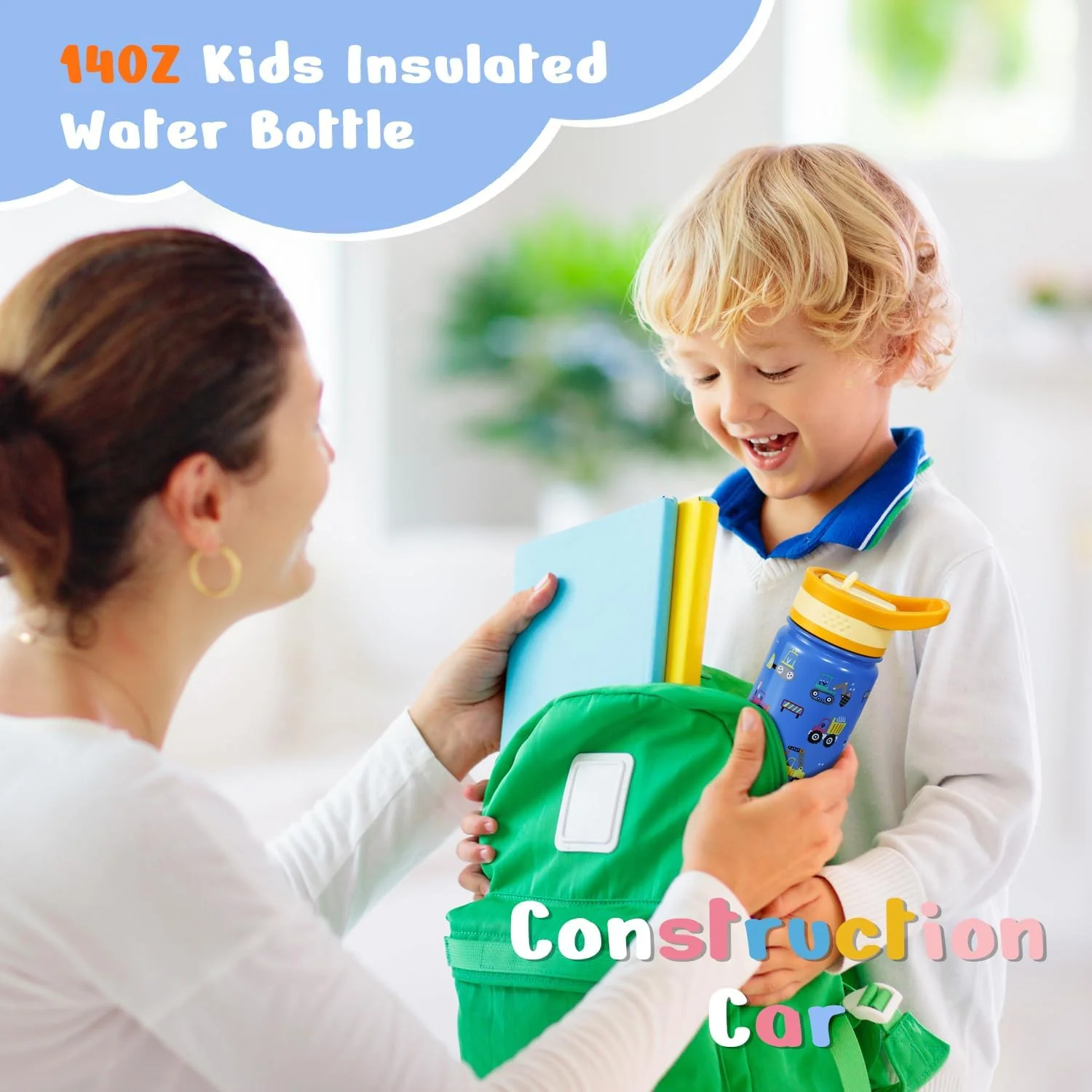 Kids Water Bottle with Straw Lid | 14oz - Image 22