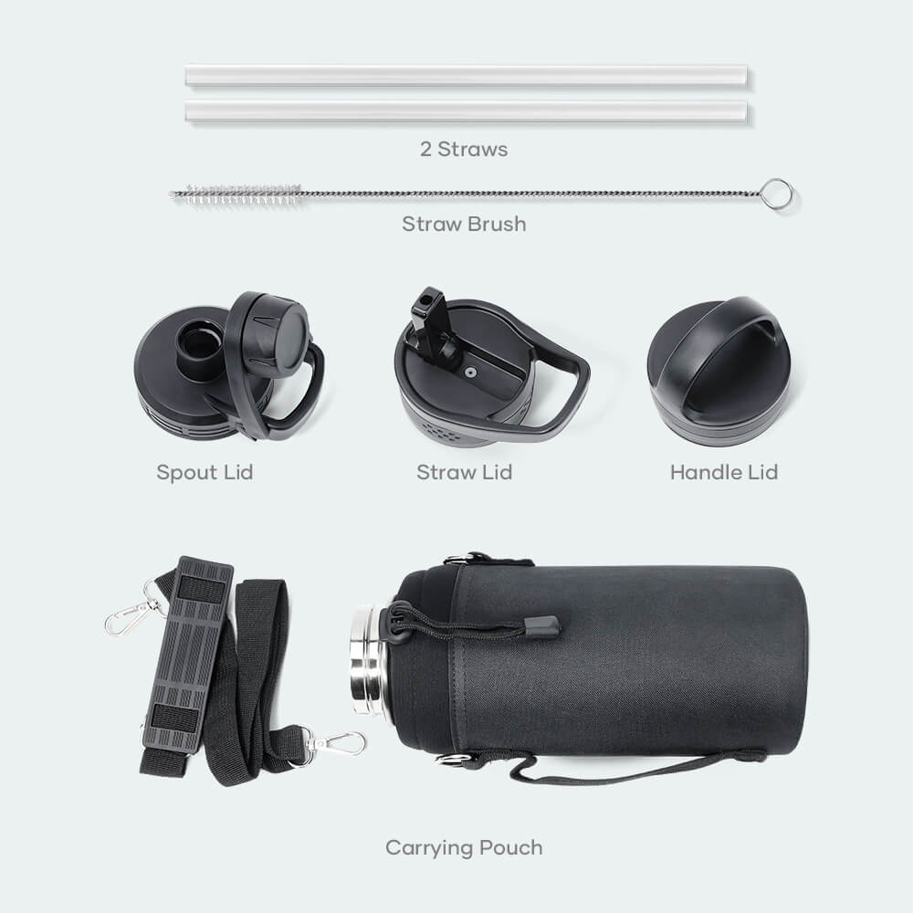 Trio Series Insulated Water Bottle with 3 Lids | 32oz - Image 4