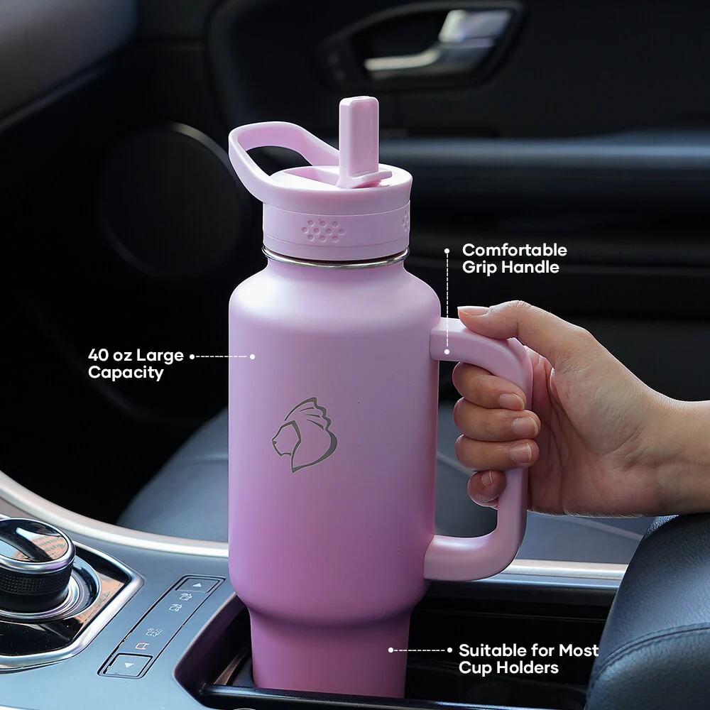 Trophy Series Handled Water Bottle for Car | 40oz - Image 3