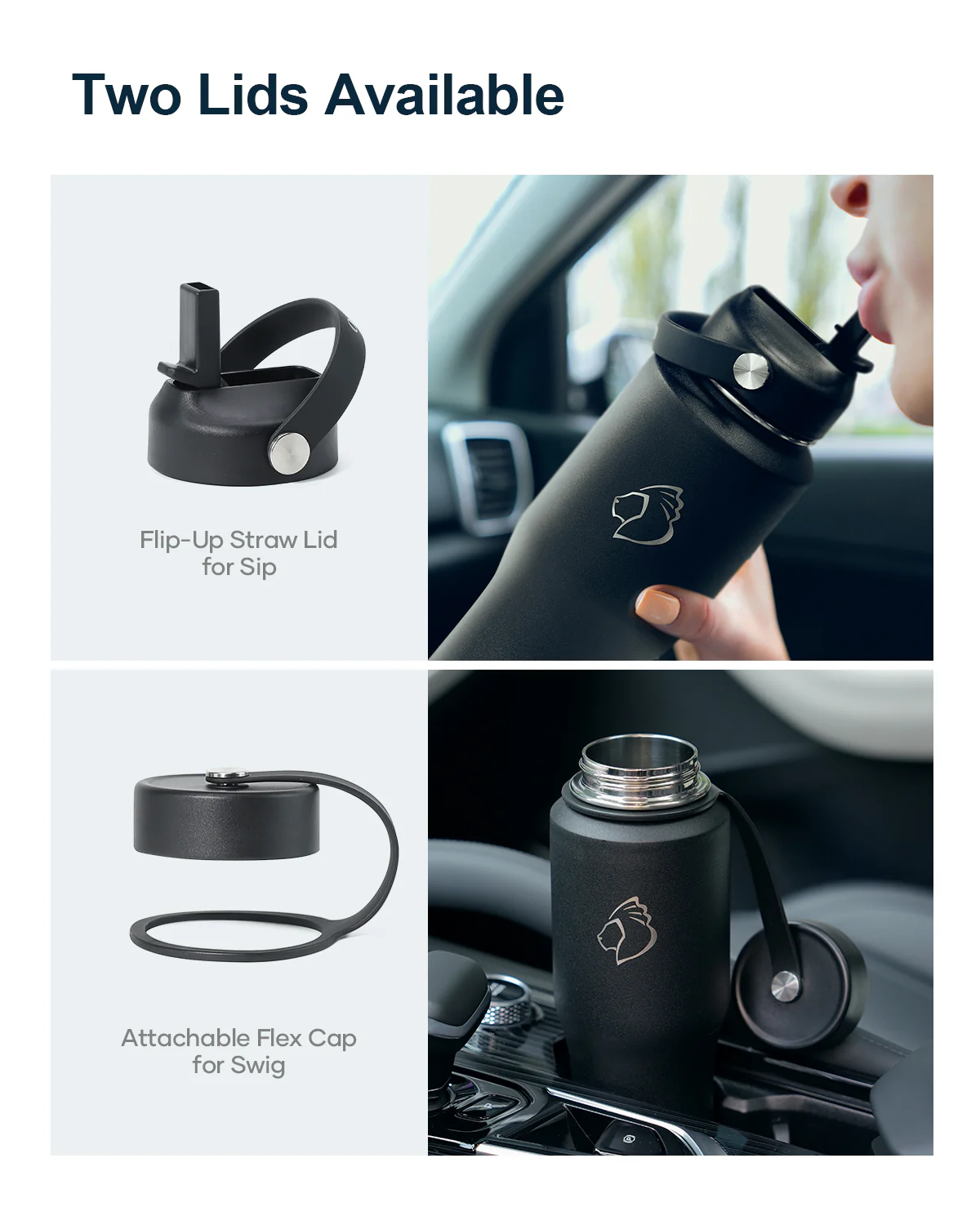 T-Shape Water Bottle for Car | 32oz - Image 4